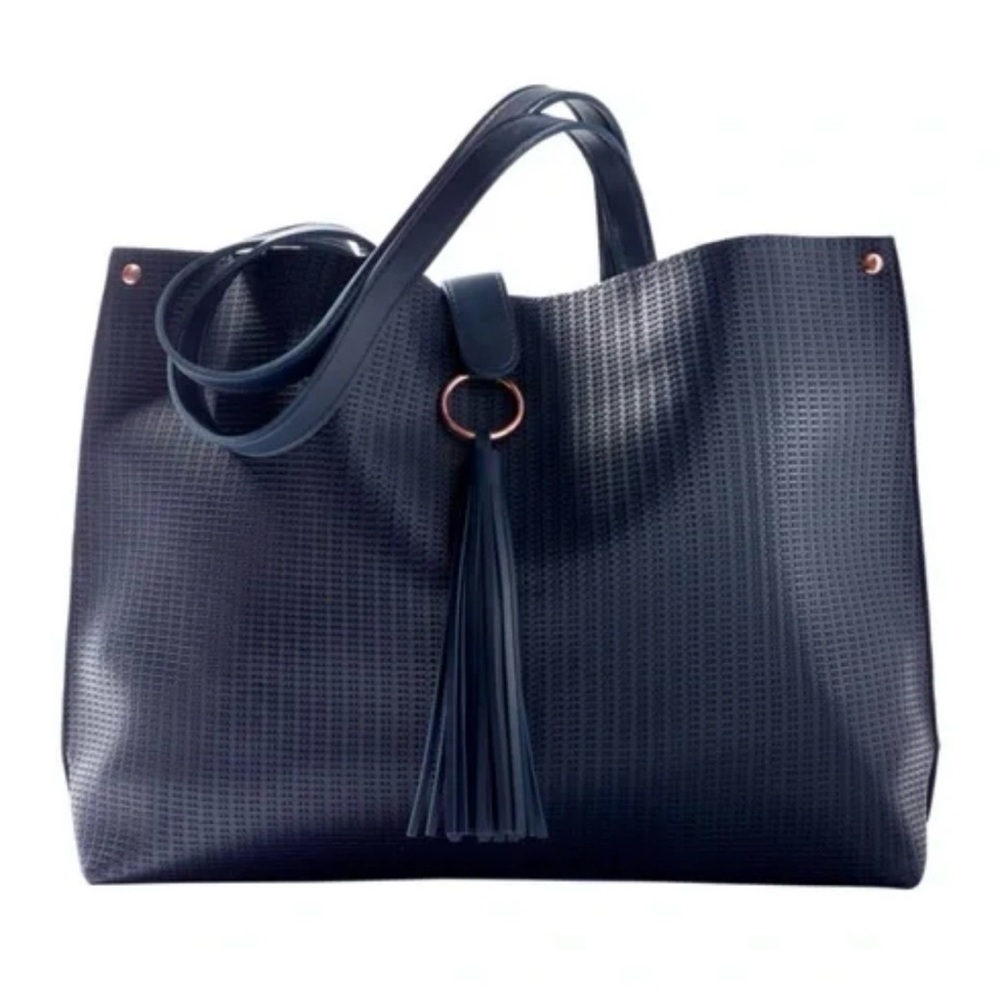 Ulta faux leather bag navy blue
